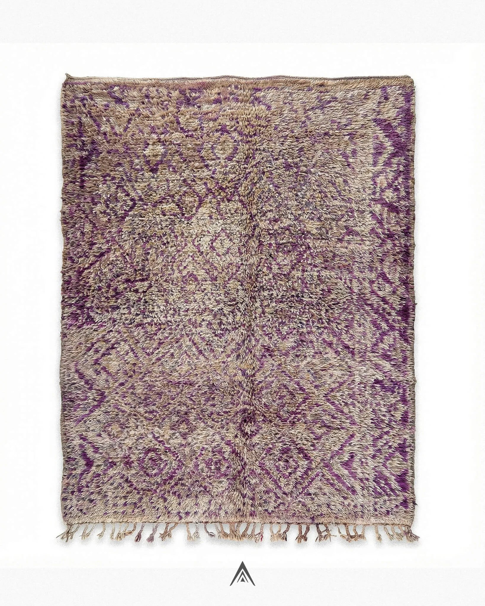 Antique-Tribal-Rug-6_8x11_5-ft-210x350-cm-Berber-Handicraft-Vintage.jpg Antique Tribal Rug 6.8x11.5 ft — 210x350 cm - Image 1