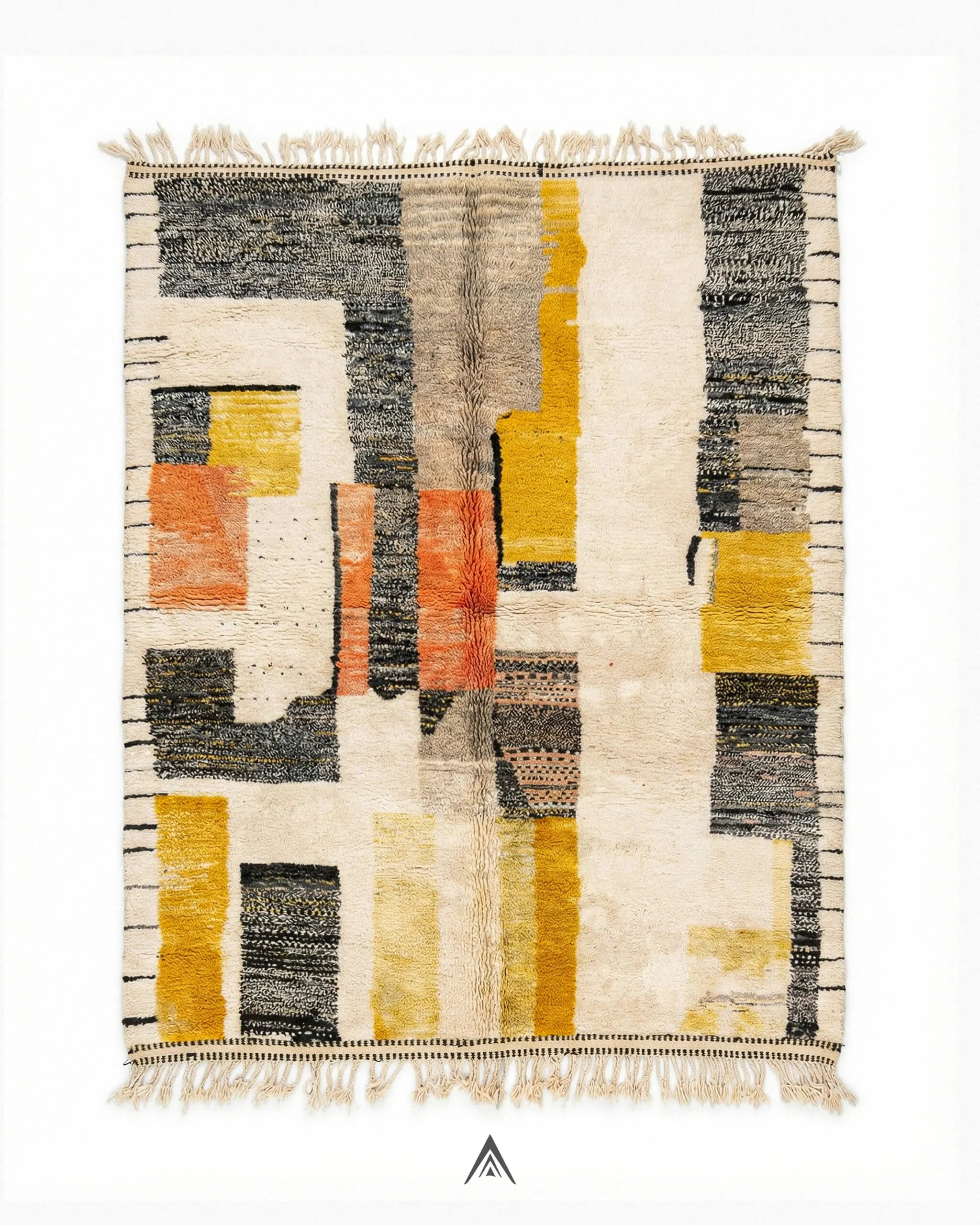 Moroccan-Abstract-Rug-6_6x9-ft-203x275-cm-Berber-Handicraft.jpg Moroccan Abstract Rug 6.6x9 ft - 203x275 cm - Image 1