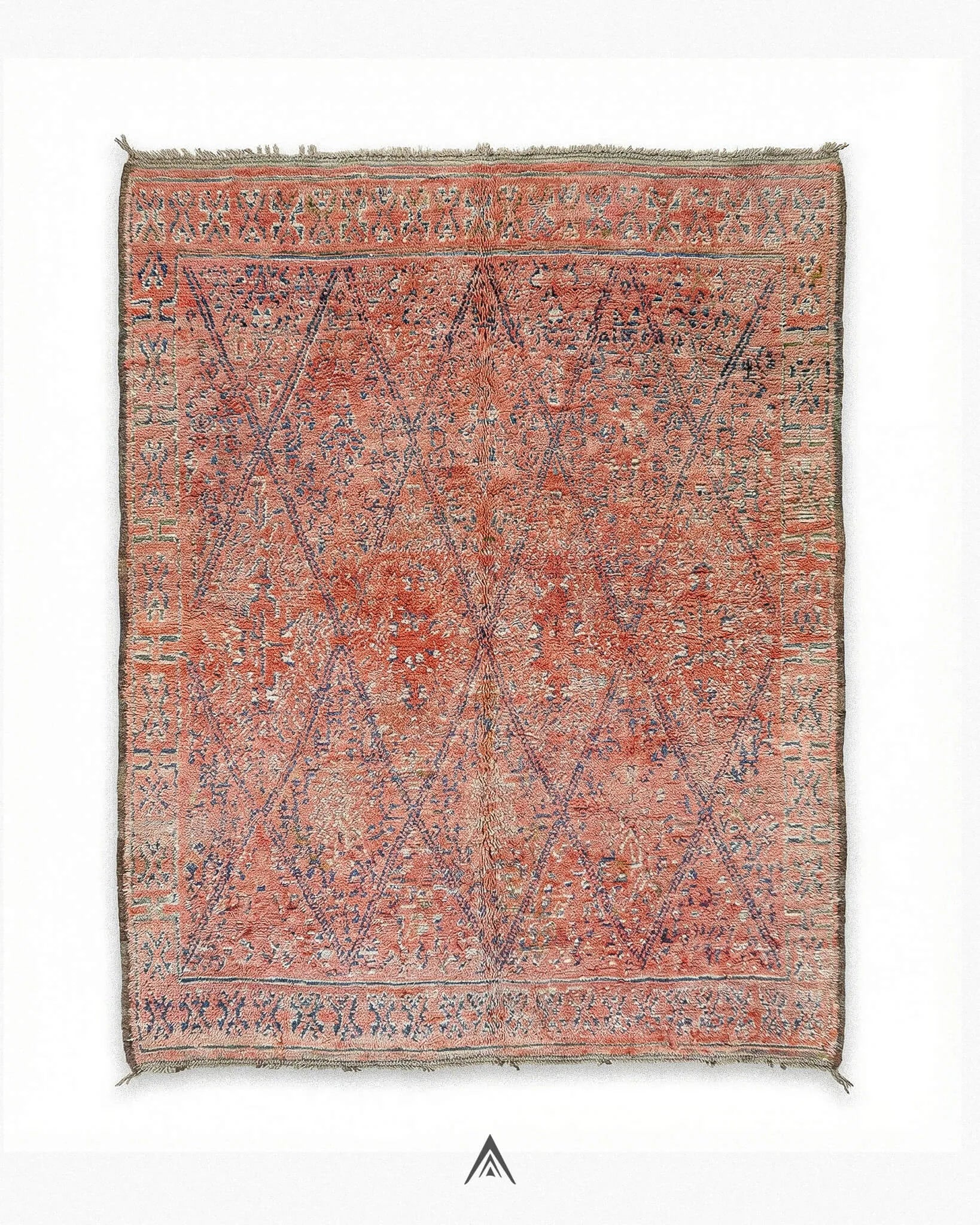 Retro-Moroccan-Rug-7x11-ft-215x340-cm-Berber-Handicraft-Vintage.jpg Retro Moroccan Rug 7x11 ft — 215x340 cm - Image 1