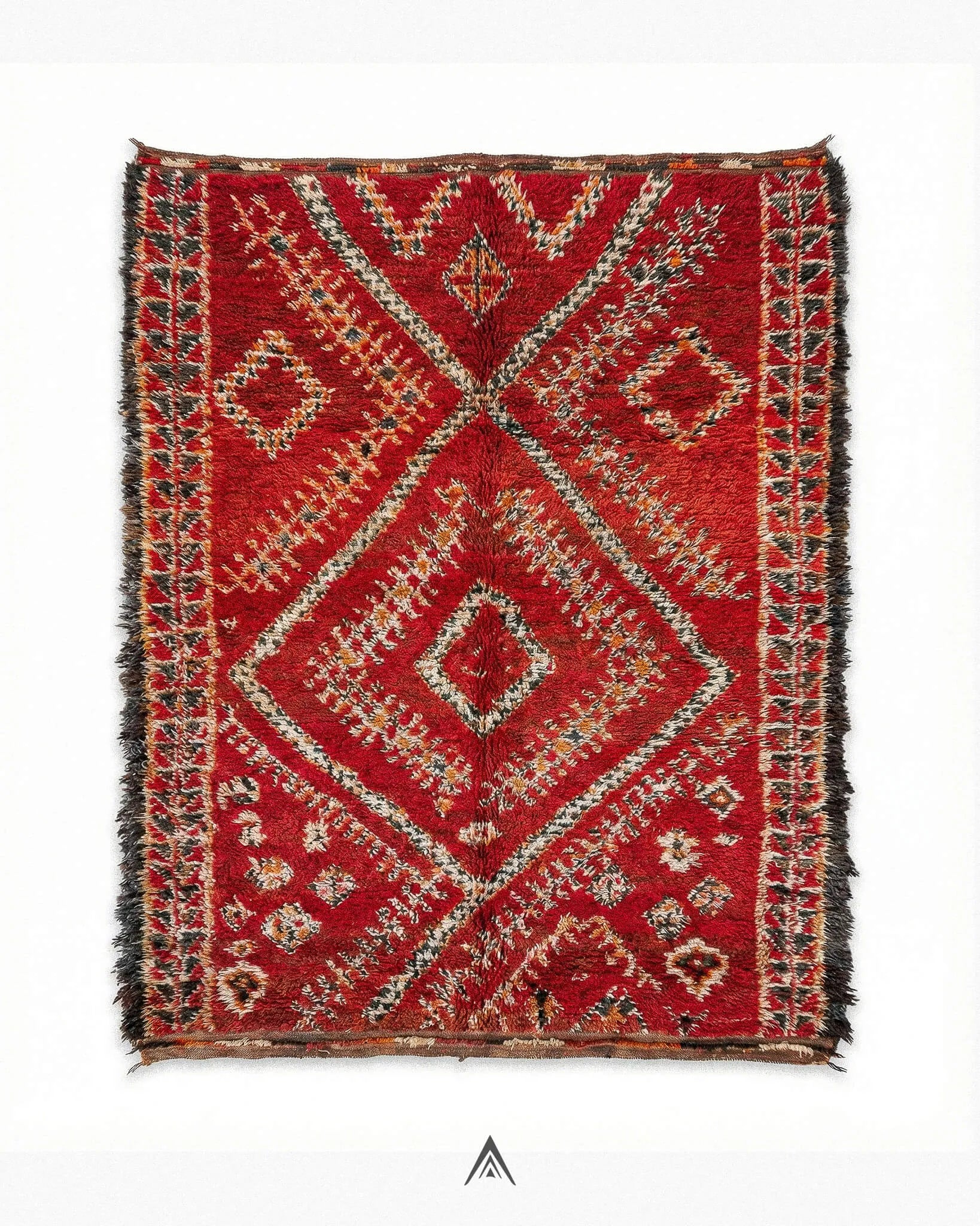 Vintage-Floor-Carpet-7x11_8-ft-210x360-cm-Berber-Handicraft-Vintage.jpg Vintage Floor Carpet 7x11.8 ft — 210x360 cm - Image 1