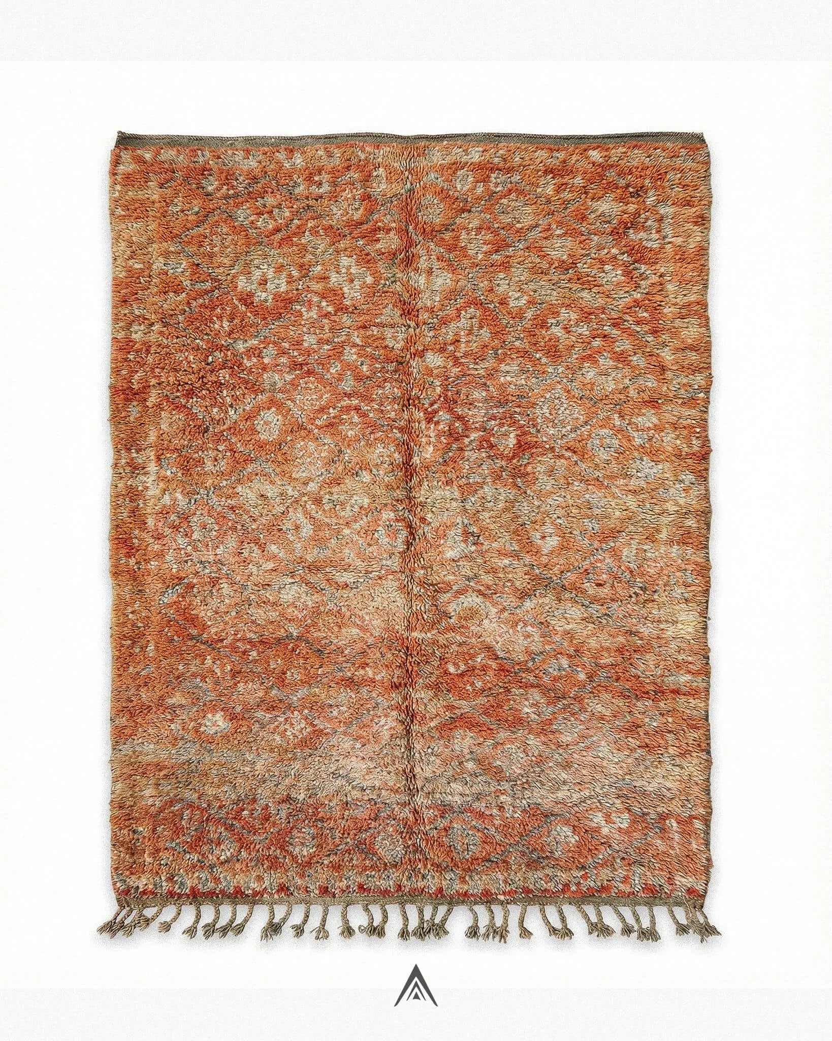 Vintage-Geometric-Carpet-6_2x11_5-ft-190x350-cm-Berber-Handicraft-Vintage.jpg Vintage Geometric Carpet 6.2x11.5 ft — 190x350 cm - Image 1