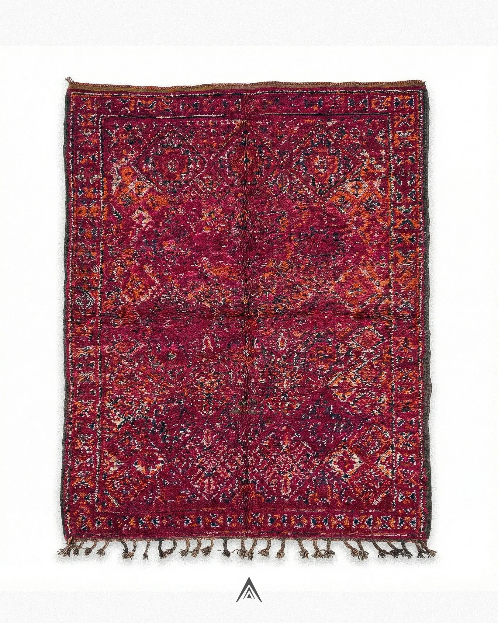 Vintage-Handmade-Carpet-6_7x13-ft-205x400-cm-Berber-Handicraft-Vintage.jpg Vintage Handmade Carpet 6.7x13 ft — 205x400 cm - Image 1